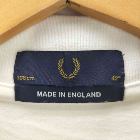 フレッドペリー FRED PERRY 英国製 ヒットユニオン社 ロゴ 刺繍 リブライン ポロ シャツ メンズ UK:42