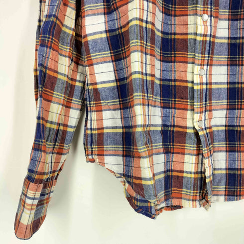 リーバイス Levis リネンコットン チェック ウエスタンシャツ メンズ import:M