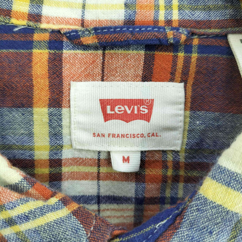 リーバイス Levis リネンコットン チェック ウエスタンシャツ メンズ import:M