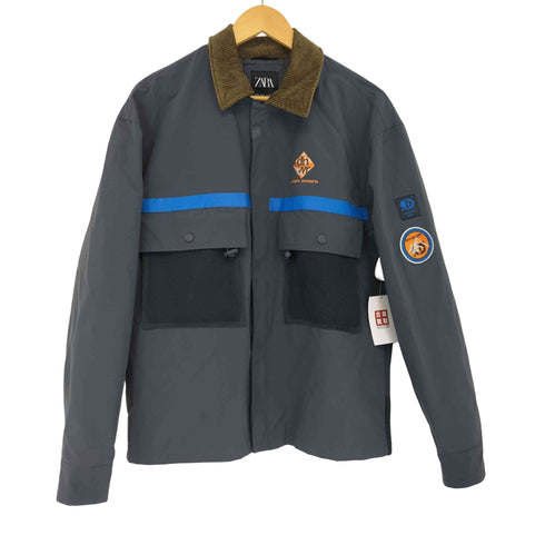ザラ ZARA dnwr. ワッペンハンティングジャケット メンズ import:M