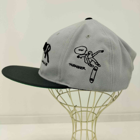 スラッシャーマガジン THRASHER MAGAZINE GONZ ロゴ 刺繍 スナップバック キャップ メンズ FREE