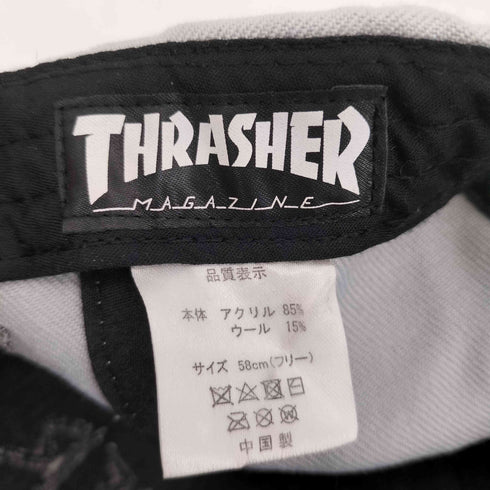 スラッシャーマガジン THRASHER MAGAZINE GONZ ロゴ 刺繍 スナップバック キャップ メンズ FREE