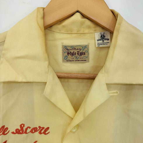 スタイルアイズ Style Eyes レーヨン 刺繍 2ポケット ボーリングシャツ メンズ import:S