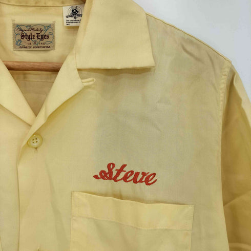 スタイルアイズ Style Eyes レーヨン 刺繍 2ポケット ボーリングシャツ メンズ import:S
