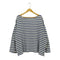 ネストローブ nest Robe UpcycleLino カベ撚りボーダービッグTシャツ レディース JPN:2