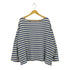 ネストローブ nest Robe UpcycleLino カベ撚りボーダービッグTシャツ レディース JPN:2