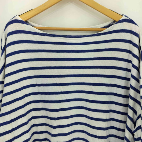ネストローブ nest Robe UpcycleLino カベ撚りボーダービッグTシャツ レディース JPN:2