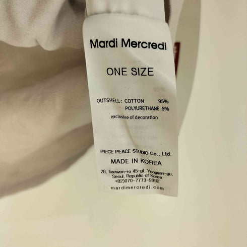 マルディメクルディ Mardi Mercredi ロゴプリント クルーネック クロップド Tシャツ レディース ONE SIZE