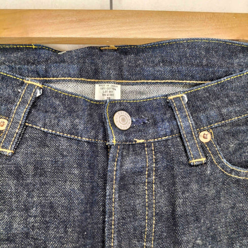 ダブルアールエルラルフローレン RRL RALPH LAUREN 日本製 LOT 001 ボタンフライ セルビッチ ブーツカットデニムパンツ メンズ W28