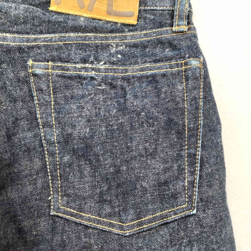 ダブルアールエルラルフローレン RRL RALPH LAUREN 日本製 LOT 001 ボタンフライ セルビッチ ブーツカットデニムパンツ メンズ W28