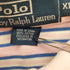 ポロバイラルフローレン Polo by RALPH LAUREN ポニー刺繍 カットオフ ボーダー クロップド ポロシャツ リメイク レディース import:XL