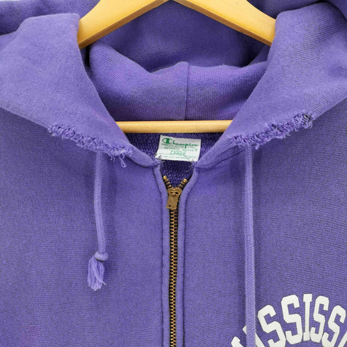 チャンピオン Champion REVERSE WEAVE MISSISSIPPI CITY 単色タグ復刻 ジップアップパーカー メンズ import:L