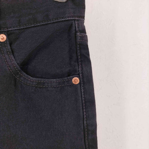 リーバイス Levis RIBCAGE WIDE LEG ブラック デニム パンツ レディース W25 L30