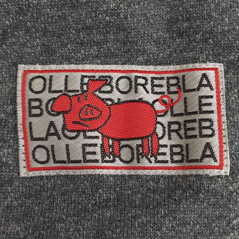 アルベロベロ OLLEBOREBLA オレボレブラ ブタさん アップリケ エンブロイダリー刺繍 アートモチーフ スウェット切替チュニック レディース