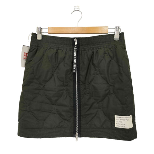 ステューシー Stussy キルティングデザイン ジッパーフライ ミニスカート y2k レディース small