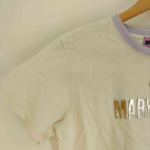 マリークワント MARY QUANT ロゴ プリント Tシャツ レディース import:M