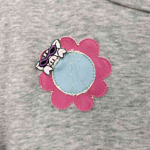アルベロベロ OLLEBOREBLA オレボレブラ ブタさん 刺繍 アップリケ フロントポケット ボートネック カットソー レディース