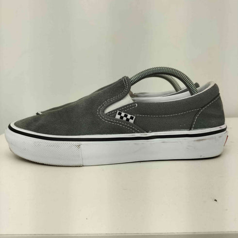 バンズ VANS SKATE SLIP-ON Pewter/White スケート スリッポン メンズ JPN:26.5