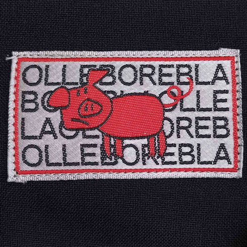 アルベロベロ OLLEBOREBLA オレボレブラ ブタさん アップリケ ビジュー装飾 裾レース 異素材切替 ハーフコート レディース