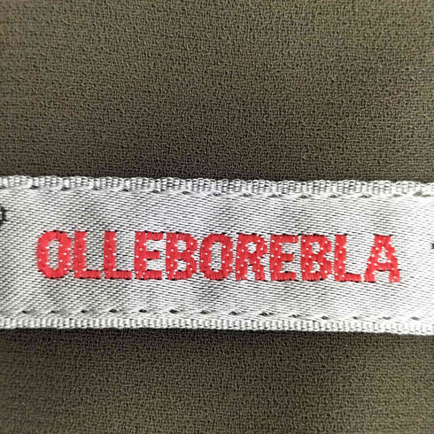 アルベロベロ OLLEBOREBLA オレボレブラ ブタさんボタン パッチワーク ビジュー装飾 異素材切替 変形 シャツワンピース レディース