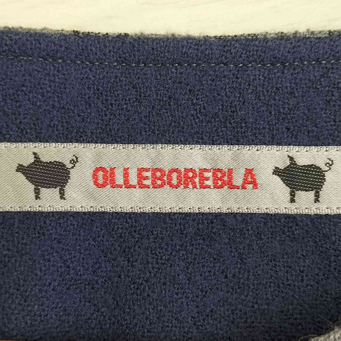 アルベロベロ OLLEBOREBLA オレボレブラ ブタさん ビジュー装飾 異素材混紡 シアードッキング スナップボタン チェックジャケット レディース