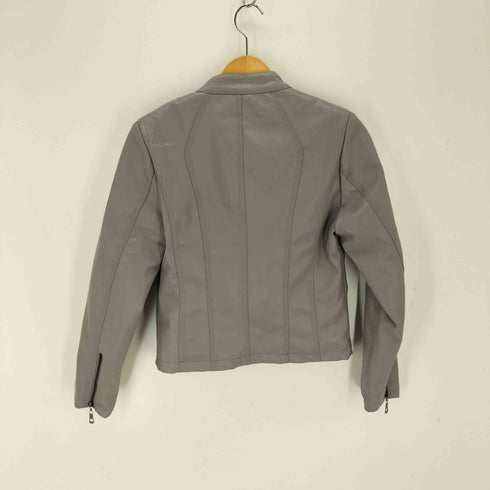 DRESSY フェイクレザー シングルライダースジャケット レディース M