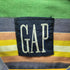 ギャップ Gap 90S デカタグ ロゴ 刺繍 B.D シンメトリー ストライプ シャツ メンズ import:L