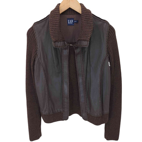 ギャップ Gap レザー切替 ハイネックウールニット レディース JPN:S