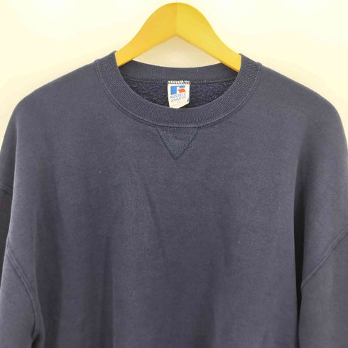 ラッセルアスレチック RUSSELL ATHLETIC 80s USA製 刺繍タグ Vガゼット クルーネックスウェットトレーナー メンズ XL