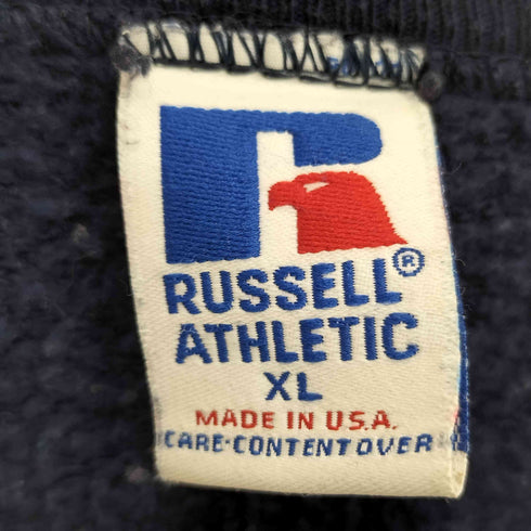 ラッセルアスレチック RUSSELL ATHLETIC 80s USA製 刺繍タグ Vガゼット クルーネックスウェットトレーナー メンズ XL