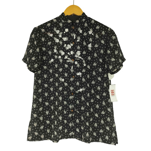 YOICHI NAGASAWA 花柄刺繍 S/S チャイナシャツ レディース