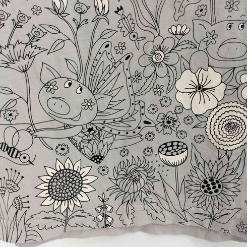 アルベロベロ OLLEBOREBLA オレボレブラ ブタさん 刺繍 蝶々 花柄 半袖 Tシャツ レディース