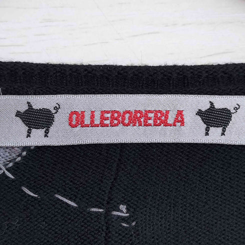 アルベロベロ OLLEBOREBLA オレボレブラ ブタさんボタン ビジュー装飾 アップリケ フリル アシンメトリー 切替 カーディガン レディース