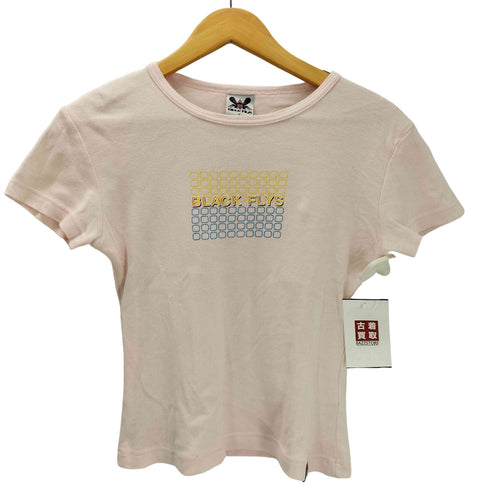 ブラックフライ BLACK FLYS Y2K リブ編み プリント S/S カットソー レディース FREE