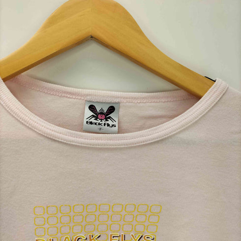 ブラックフライ BLACK FLYS Y2K リブ編み プリント S/S カットソー レディース FREE