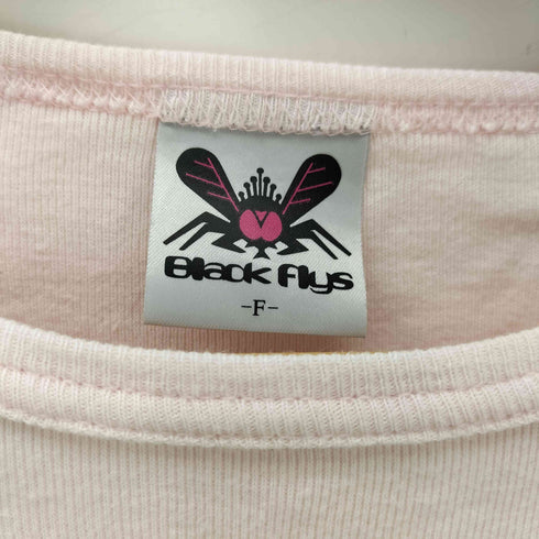 ブラックフライ BLACK FLYS Y2K リブ編み プリント S/S カットソー レディース FREE