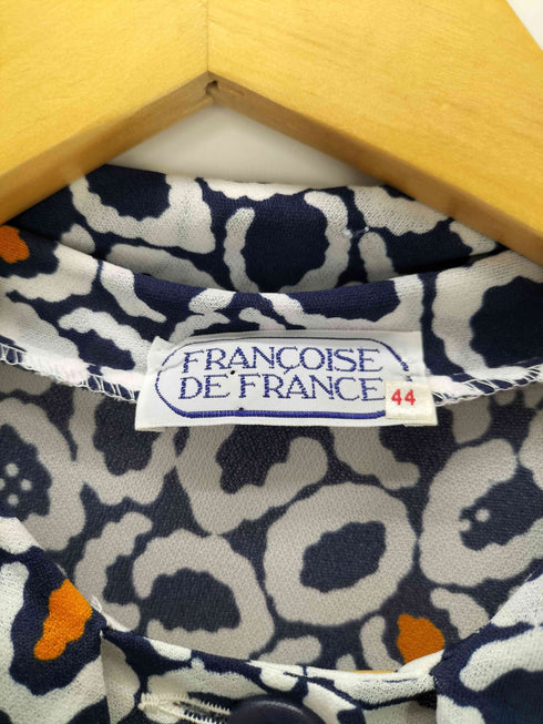 FRANCOISE DE FRANCE ボウタイ 総柄 プリーツ ワンピース レディース EUR:44
