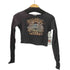 ビラボン BILLABONG Y2K スカル プリント リブ編み L/S クルーネック カットソー レディース import:M