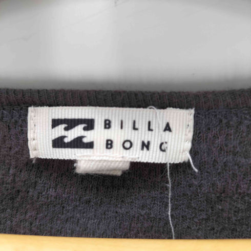 ビラボン BILLABONG Y2K スカル プリント リブ編み L/S クルーネック カットソー レディース import:M