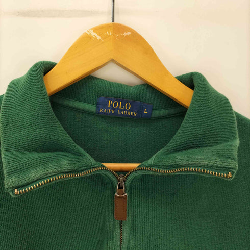 ポロラルフローレン POLO RALPH LAUREN ポニー 刺繍 ハーフジップ コットン リブ スウェット メンズ import:L