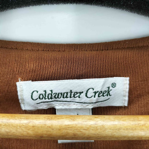 コールドウォータークリーク Coldwater Creek USA製 アセテート ポリ 1B ニット カーディガン レディース import:L