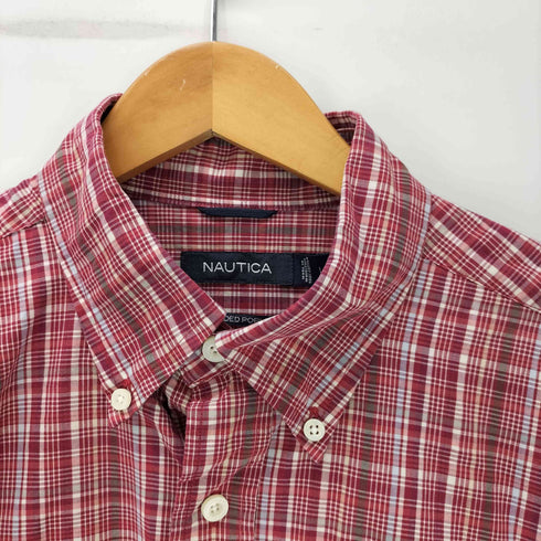 ノーティカ NAUTICA ワンポイントロゴ刺繍 チェック L/S B.D. シャツ メンズ import:L
