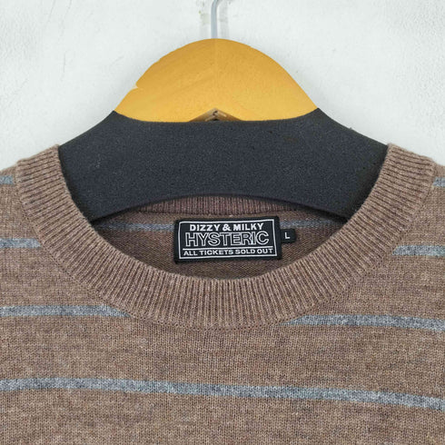 ヒステリックグラマー HYSTERIC GLAMOUR VIXEN GIRLワッペン ボーダーセーター メンズ JPN:L