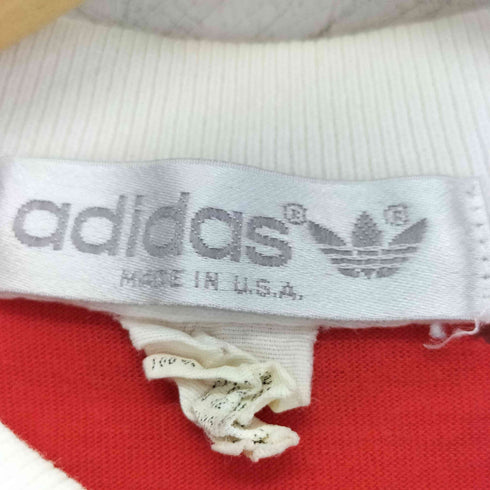 アディダス adidas 80S USA製 トレフォイルロゴ刺繍 ポロシャツ メンズ import:S