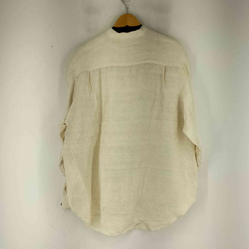 バンドカラー L/S シルクシャツ メンズ