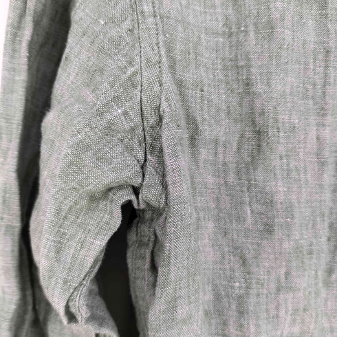 エルエルビーン L.L.Bean 00S インド製 リネン100% ポケットシャツ メンズ import:M