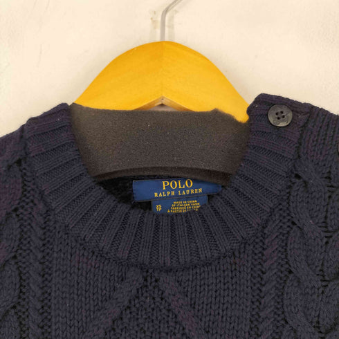 ポロラルフローレン POLO RALPH LAUREN ショルダーボタンケーブルニットワンピース レディース import:XS