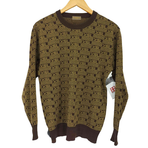 イヴサンローラン Yves Saint Laurent 総ロゴ柄ニット メンズ JPN:M