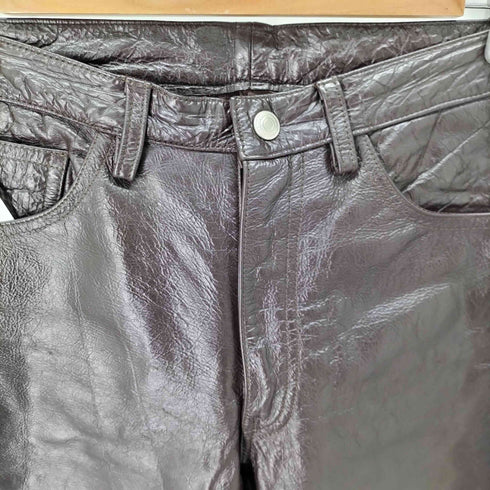 prms 本革 カウレザー パンツ メンズ US:32-33