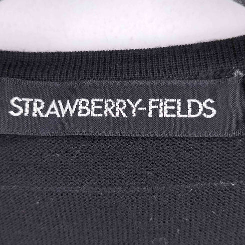 ストロベリーフィールズ STRAWBERRY-FIELDS フリルデザインニットカーディガン レディース